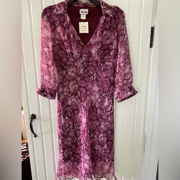 NWT Blind Date Layered Dress-lined w/tank dress-Chiffon like material-Jrs Large - Picture 1 of 6
